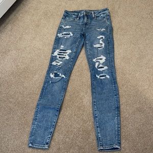 American Eagle denim jeggings 2 long